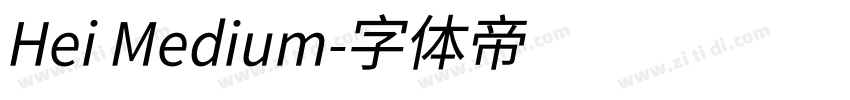 Hei Medium字体转换